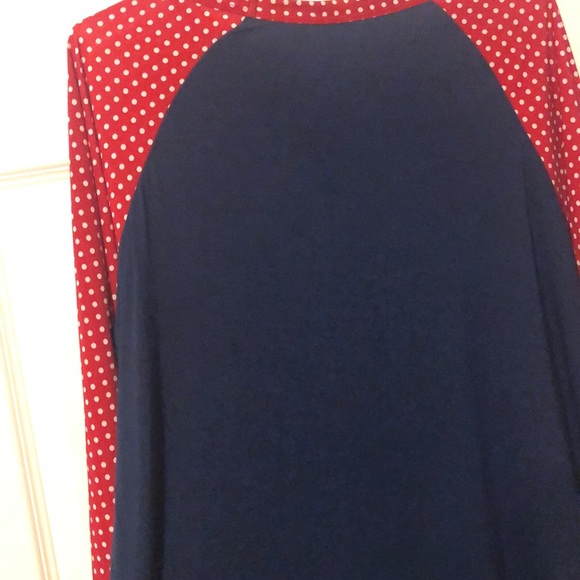 Women’s L&B red white & blue tee size lg - Picture 4 of 4